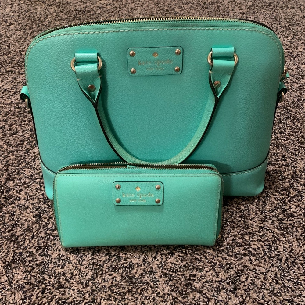 Kate Spade Purse and Wallet- mint green